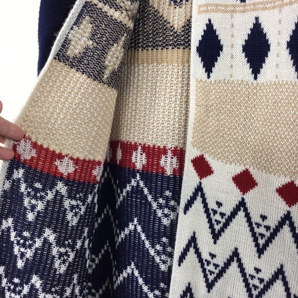 Lovemarks Duster Sweater Cardigan Southwest Pattern Med - Picture 8 of 10